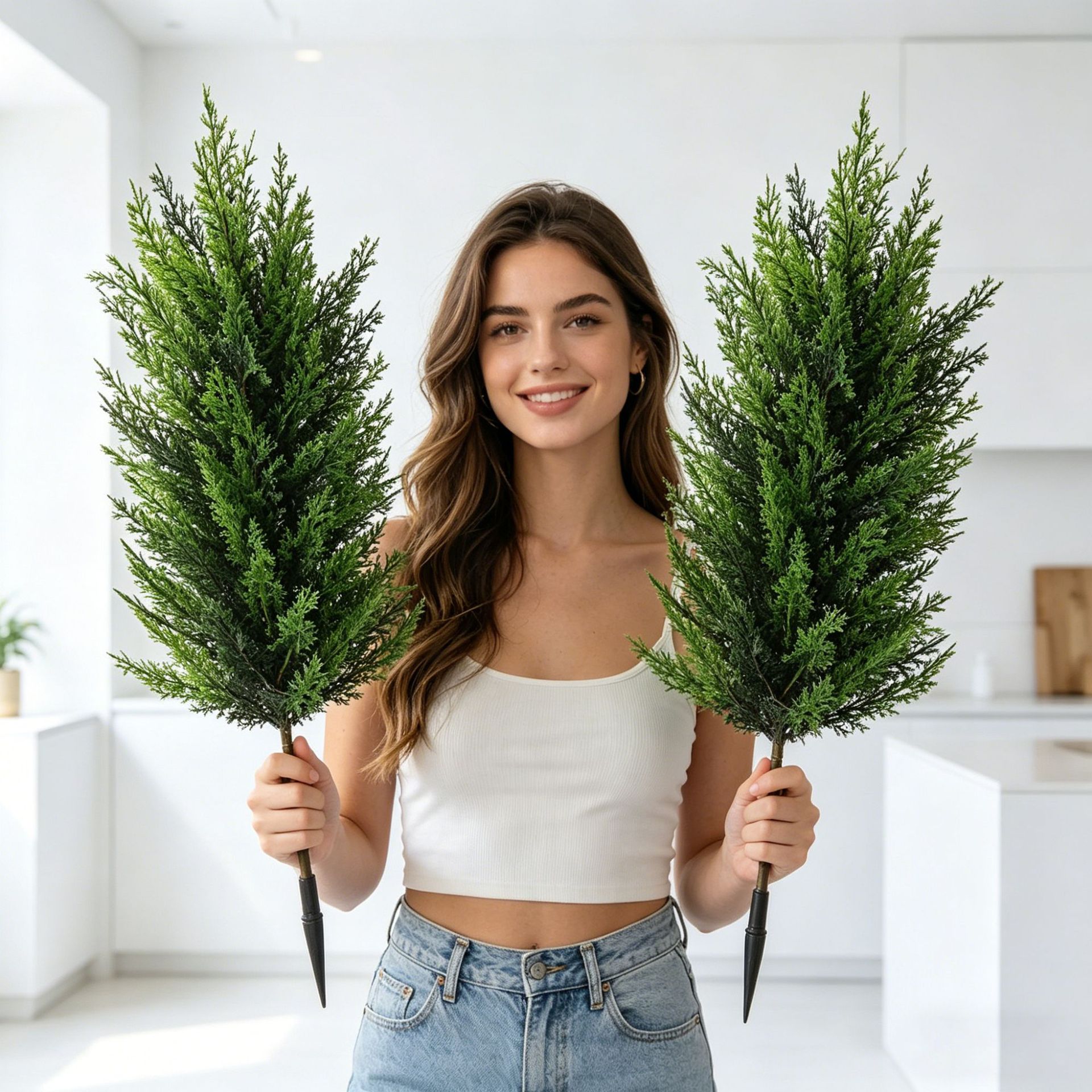 1/2 Peças de Cipreste Artifici - Dracaena Marginata avaliação e preço
